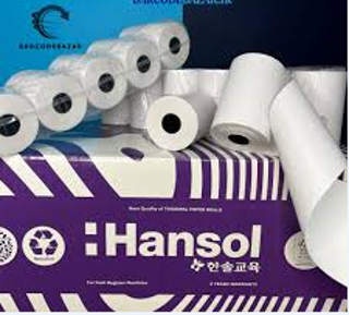 رول کاغذ حرارتی هانسول 8 سانت 36 متری بسته 84 عددی
